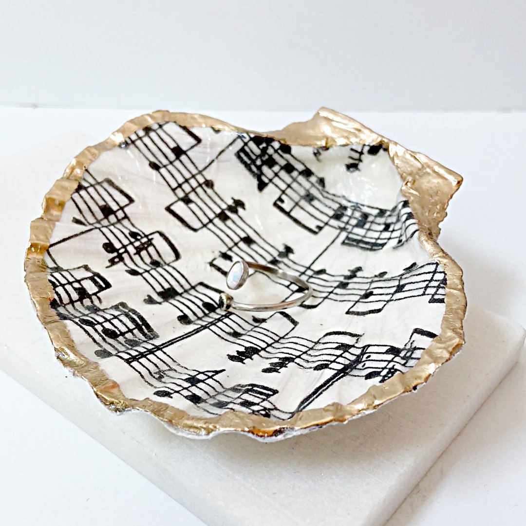 Decoupage Scallop Shell Jewelry Dish Ana Razavi