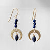 Lapis moon Earrings/Lapis Earrings, Celestial Janine Gerade