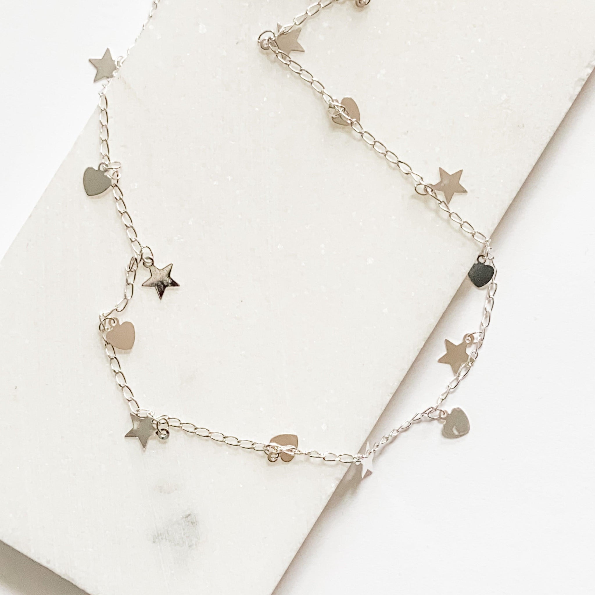 Love &amp; Dreams Necklace, Heart and Star Necklace Uni-T Necklace