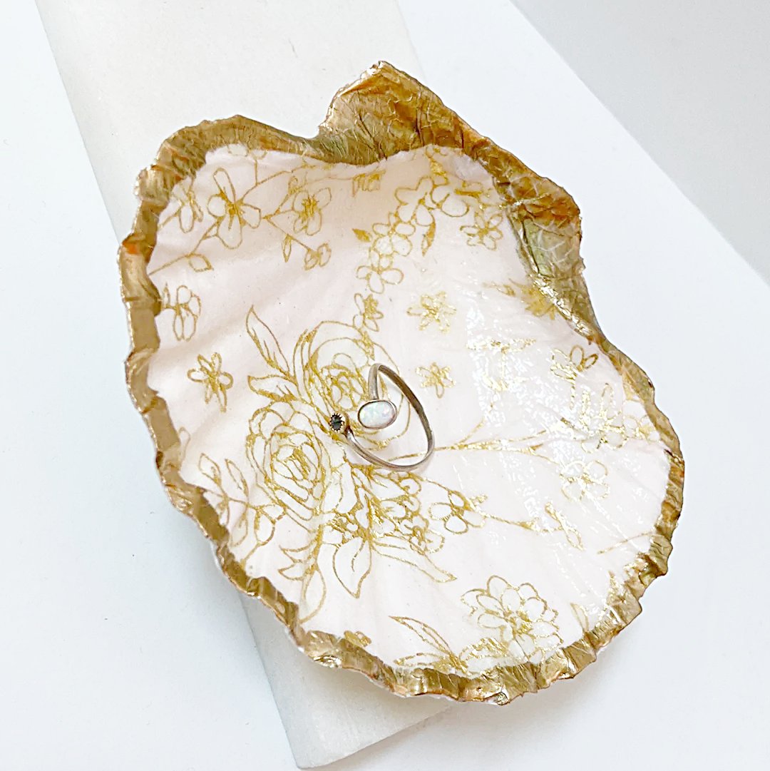 Decoupage Scallop Shell Jewelry Dish Ana Razavi