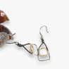 Pearl Earrings/Square Earrings, Silver Earrings-Uni-T Janine Gerade