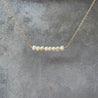 Pearl Bar Necklace with Dainty Gold Filled Chain Uni-T Necklace