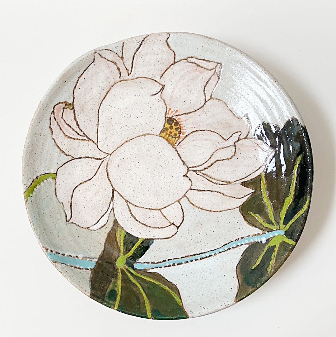Lotus Flower Round Dish TWS