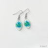 Recycled Fused Glass Earrings - Oval Carolina Portillo