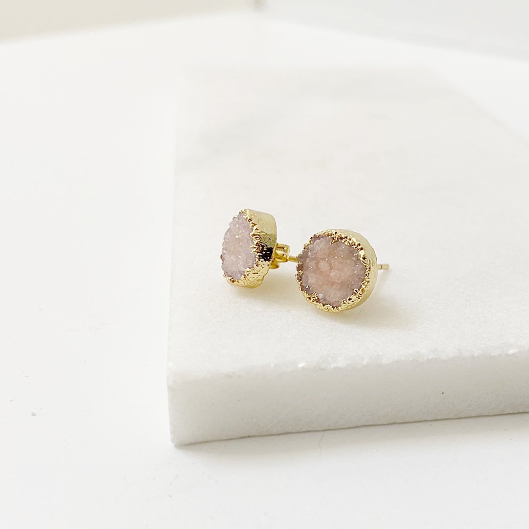 Agate Druzy Studs - Small Lisa Trachtman