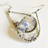 Iolite and Moonstone Earrings, Gemstone Crusted Earrings, Teardrop Gemstone Earrings Janine Gerade