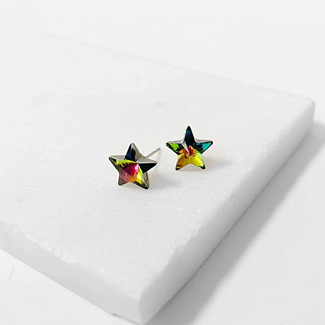 Crystal Stars with Surgical Steel Studs Regina McGearty