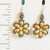 Flower Medallion Earrings, Gold Medallion Earrings, Golden Earrings Janine Gerade