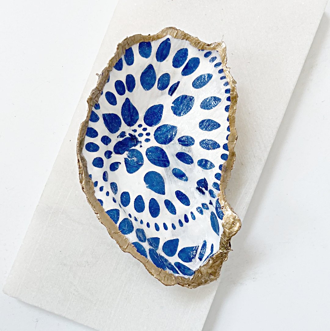 Decoupage Oyster Shell Jewelry Dish Ana Razavi