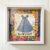 Framed Origami Dress Art - Love Yourself Virginia Fitzgerald