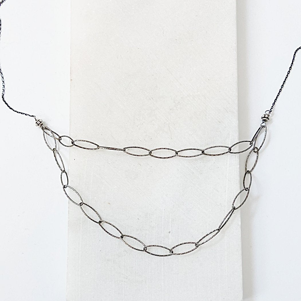Blackened Oval Sparkle Chain/ Layering Chain/ Silver Chains Janine Gerade