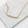 Pearl Bar Necklace with Dainty Gold Filled Chain Uni-T Necklace