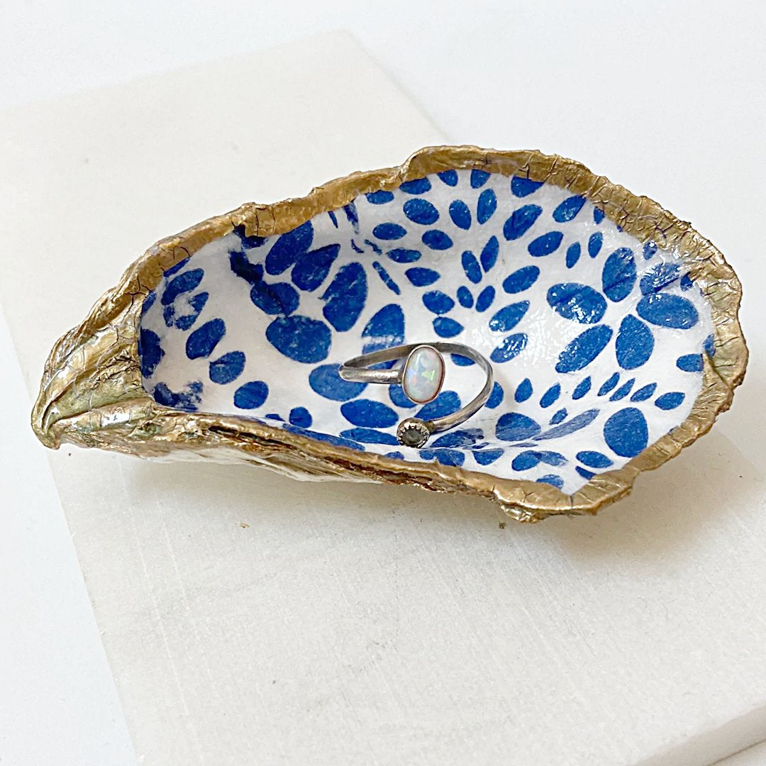 Decoupage Oyster Shell Jewelry Dish Ana Razavi