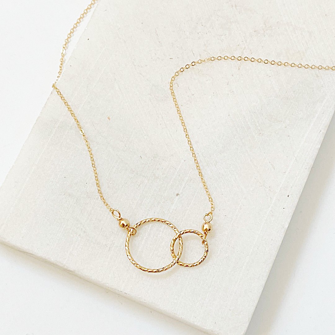 Golden Ring Necklace, Circle of Life Necklace Janine Gerade