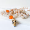 Rose and Orange Quartz with Chinese pendant Mala Beads Necklace Uni-T Necklace