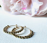 Gemstone Hoop Earrings, Gold Filled Earrings, Circle Earrings, Gemstone Hoop Earrings. Uni-T Earrings