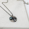 Sterling Silver Mushroom Necklace, Gemstone Necklace, Sparkle Chain Necklace, Chalcedony Necklace Janine Gerade