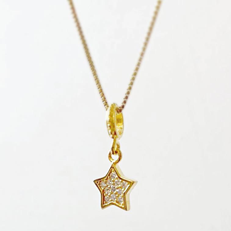Tiny Star Necklace, Dainty Star Necklace, Cubic Zirconia Star Necklace, Uni-T Janine Gerade
