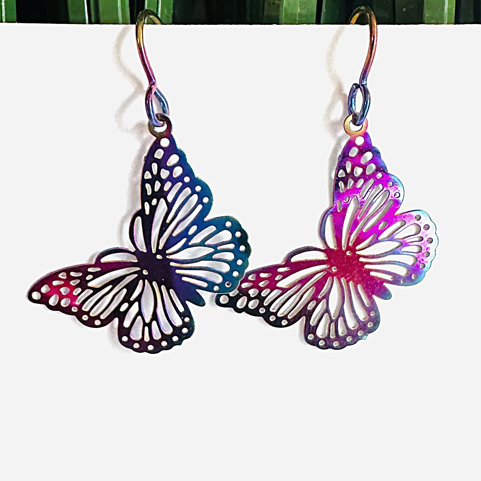 Butterfly Colorful Earrings/Butterfly Earrings /Niobium Janine Gerade