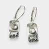 UNI-T-Cat Earrings, Sterling Silver Curious Kitten Earrings, Aquamarine Earrings, March Birthstone Janine Gerade