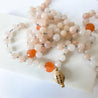 Rose and Orange Quartz with Chinese pendant Mala Beads Necklace Uni-T Necklace