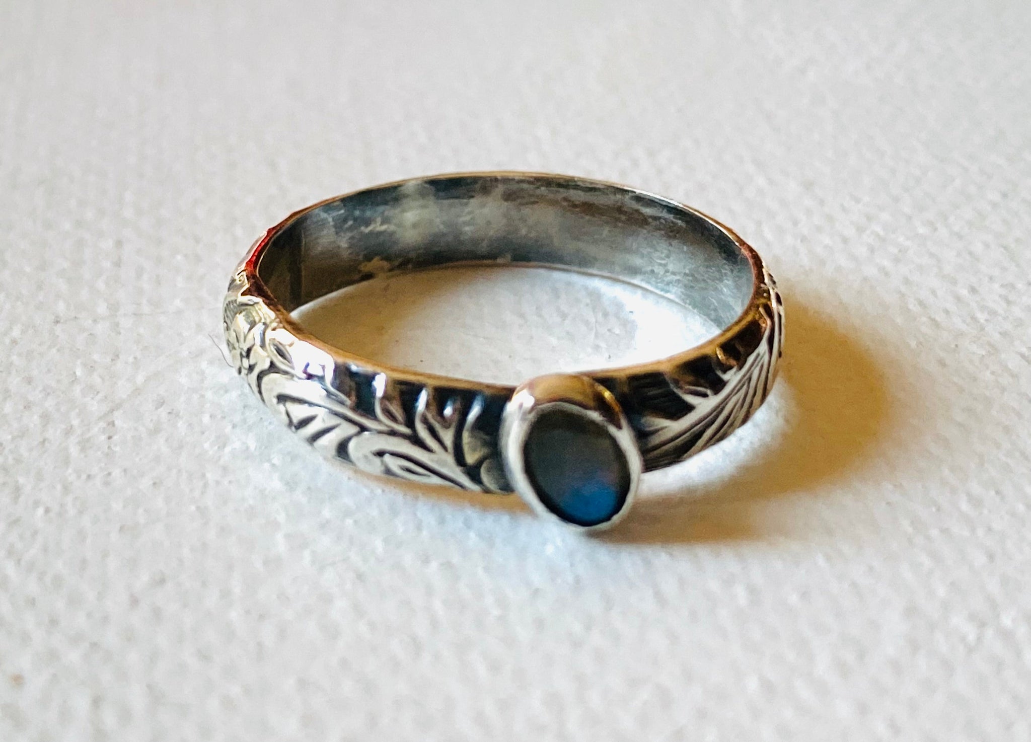 Perfectly Imperfect Labradorite Stacking Ring - size 7.5 Janine Gerade
