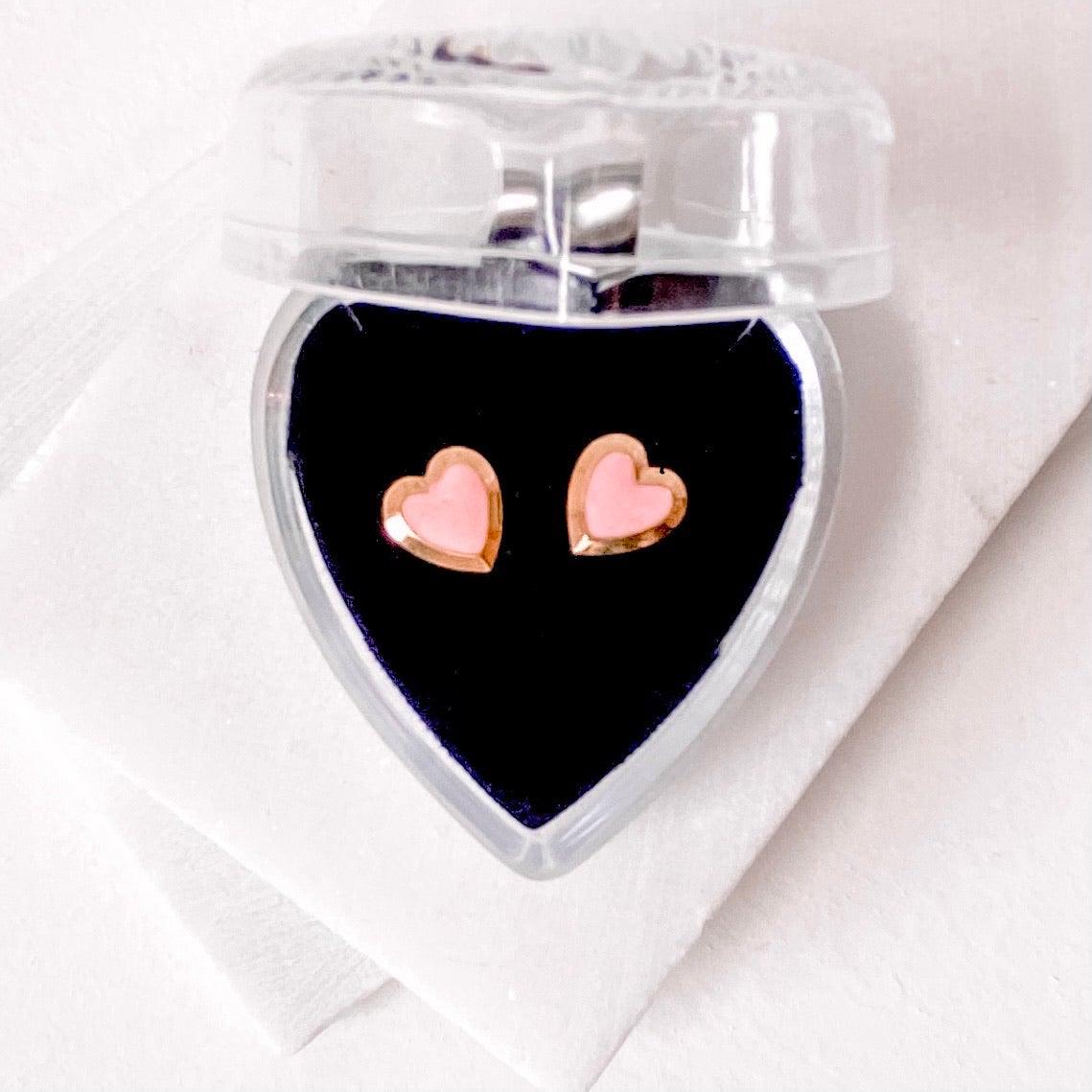 Enamel Heart Studs Uni-T Earrings
