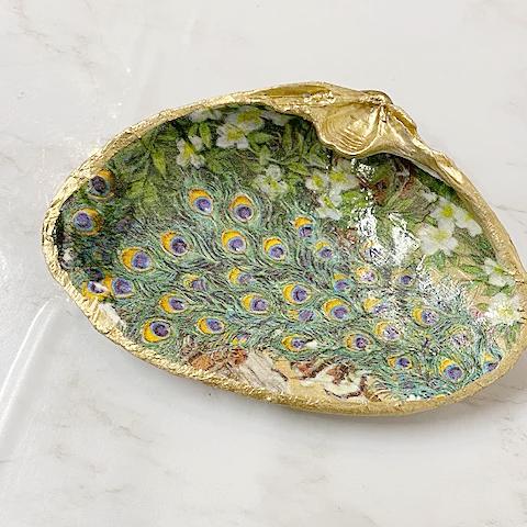 Peacock Clam Shell Ring Dish Ana Razavi