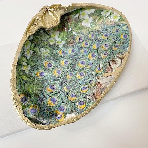 Peacock Clam Shell Ring Dish Ana Razavi
