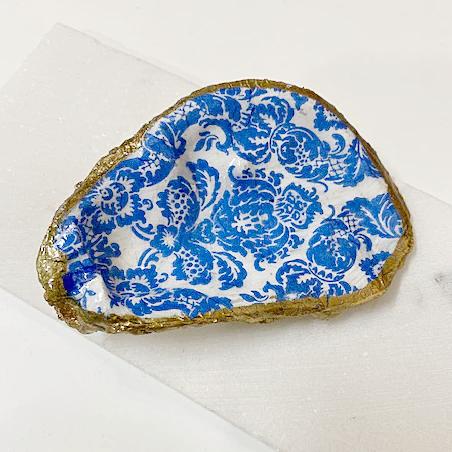 Royal Blue & White Oyster Ring Dish Ana Razavi