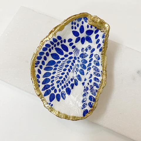 Blue Dots Oyster Ring Dish Ana Razavi