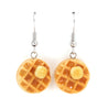 Scented Maple Syrup and Butter on Waffle Earrings THJ